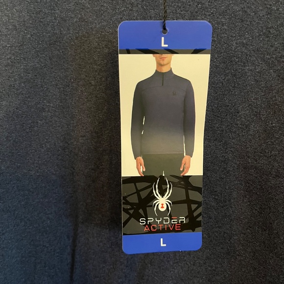 Spyder Active Men's Full Zip Jacket  Size L G Blue New with Tags - Picture 5 of 10